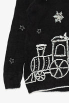 Vintage Black Victoria Jones Train Ugly Christmas Pullover (1990s)