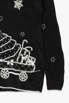 Vintage Black Victoria Jones Train Ugly Christmas Pullover (1990s)