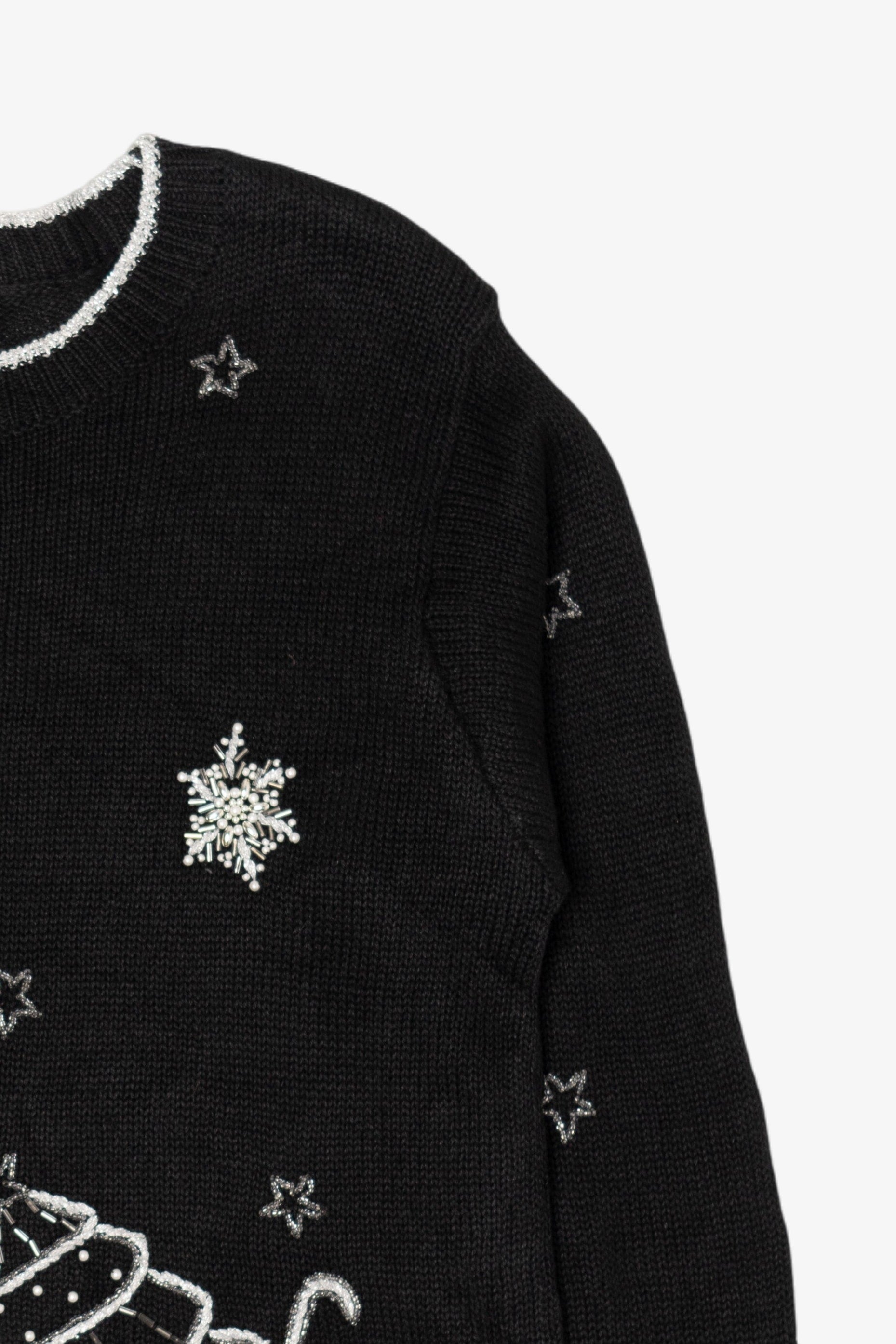 Vintage Black Victoria Jones Train Ugly Christmas Pullover (1990s)