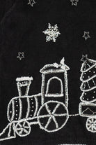 Vintage Black Victoria Jones Train Ugly Christmas Pullover (1990s)