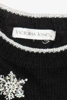 Vintage Black Victoria Jones Train Ugly Christmas Pullover (1990s)