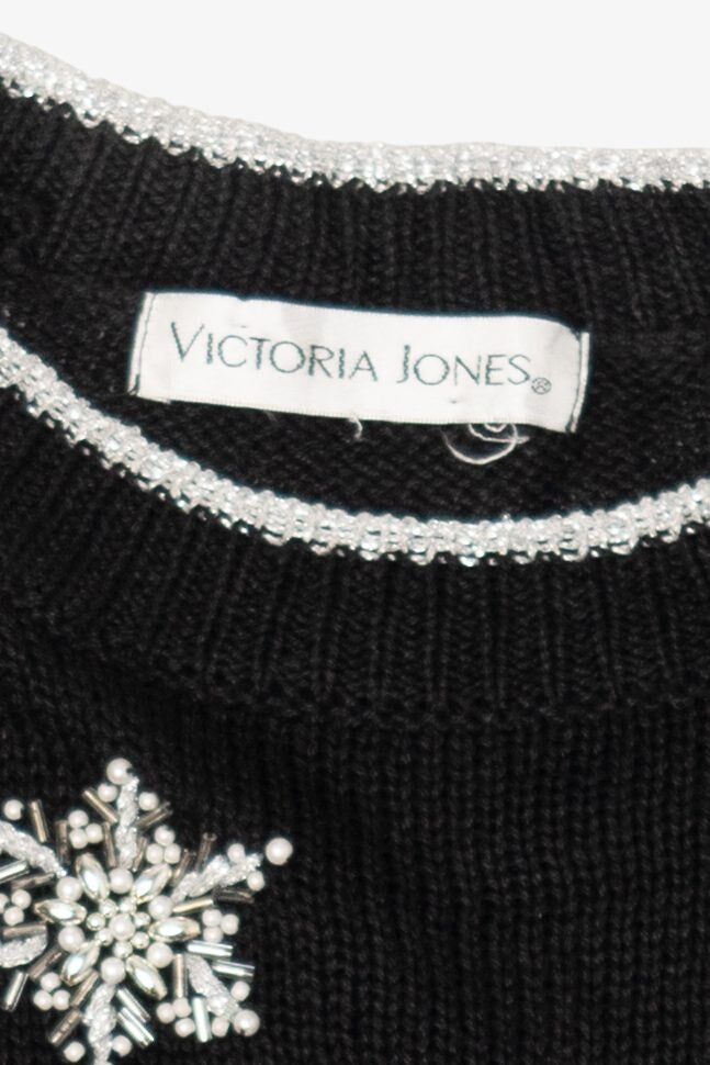 Vintage Black Victoria Jones Train Ugly Christmas Pullover (1990s)