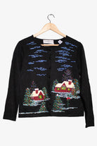 Vintage Houses Christmas Cardigan (2000s)