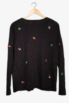Vintage Black Reindeer Cardigan (1990s)