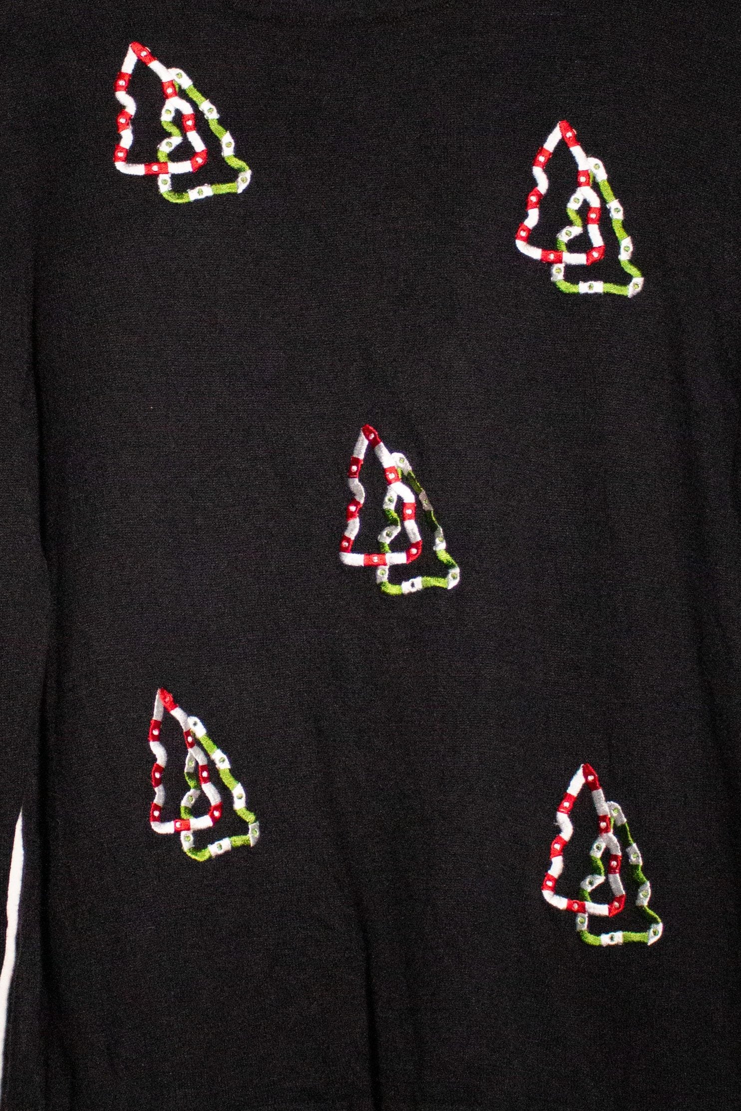 Vintage Black Trees Christmas Sweater (1990s)