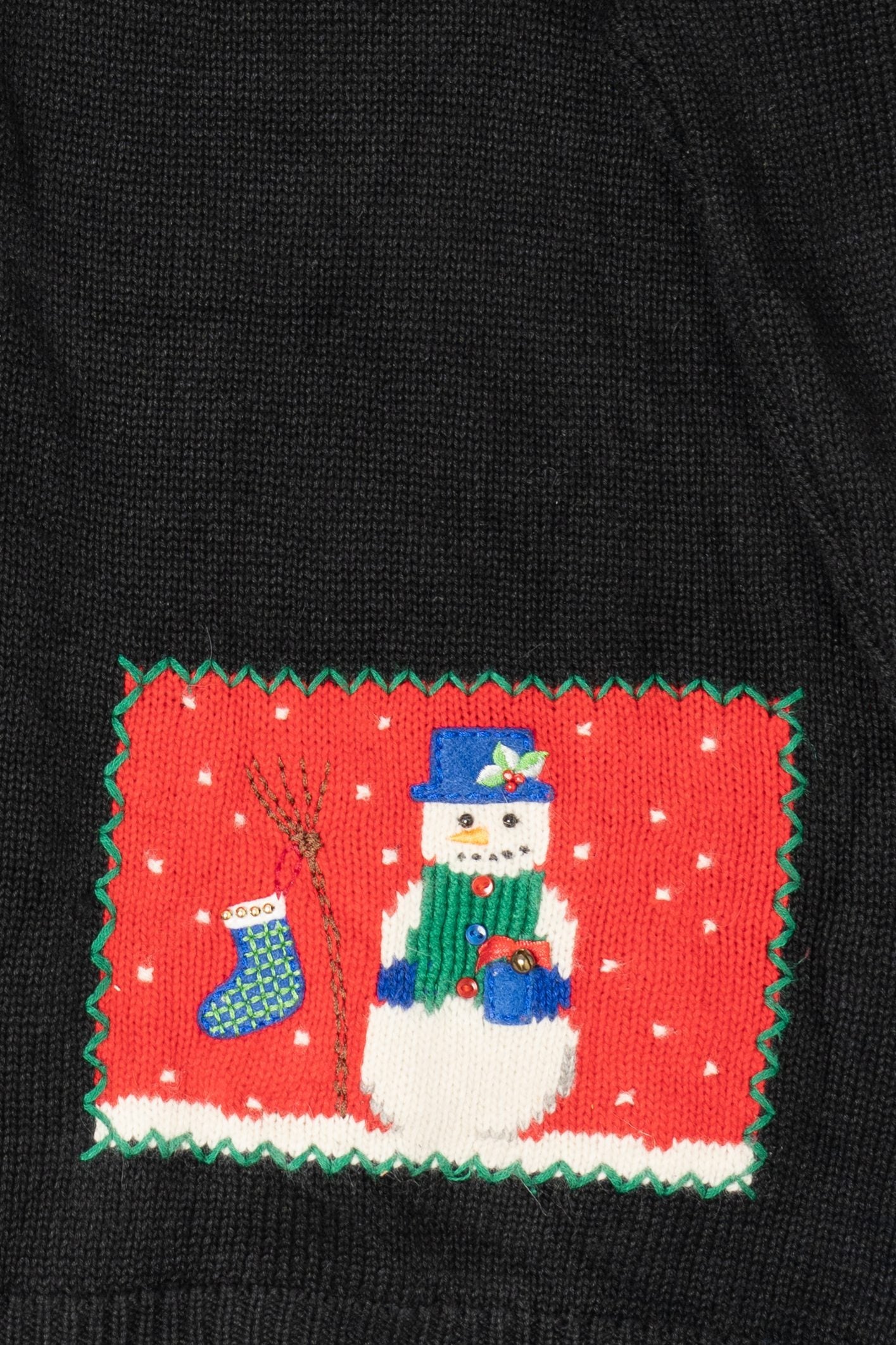 Vintage Black Ugly Christmas Cardigan (1990s)