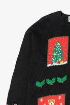Vintage Black Ugly Christmas Cardigan (1990s)