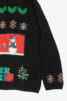 Vintage Black Ugly Christmas Cardigan (1990s)