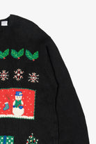 Vintage Black Ugly Christmas Cardigan (1990s)