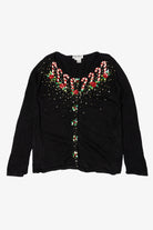 Vintage Lightweight Jack B. Quick Candy Canes Ugly Christmas Cardigan (2000s)