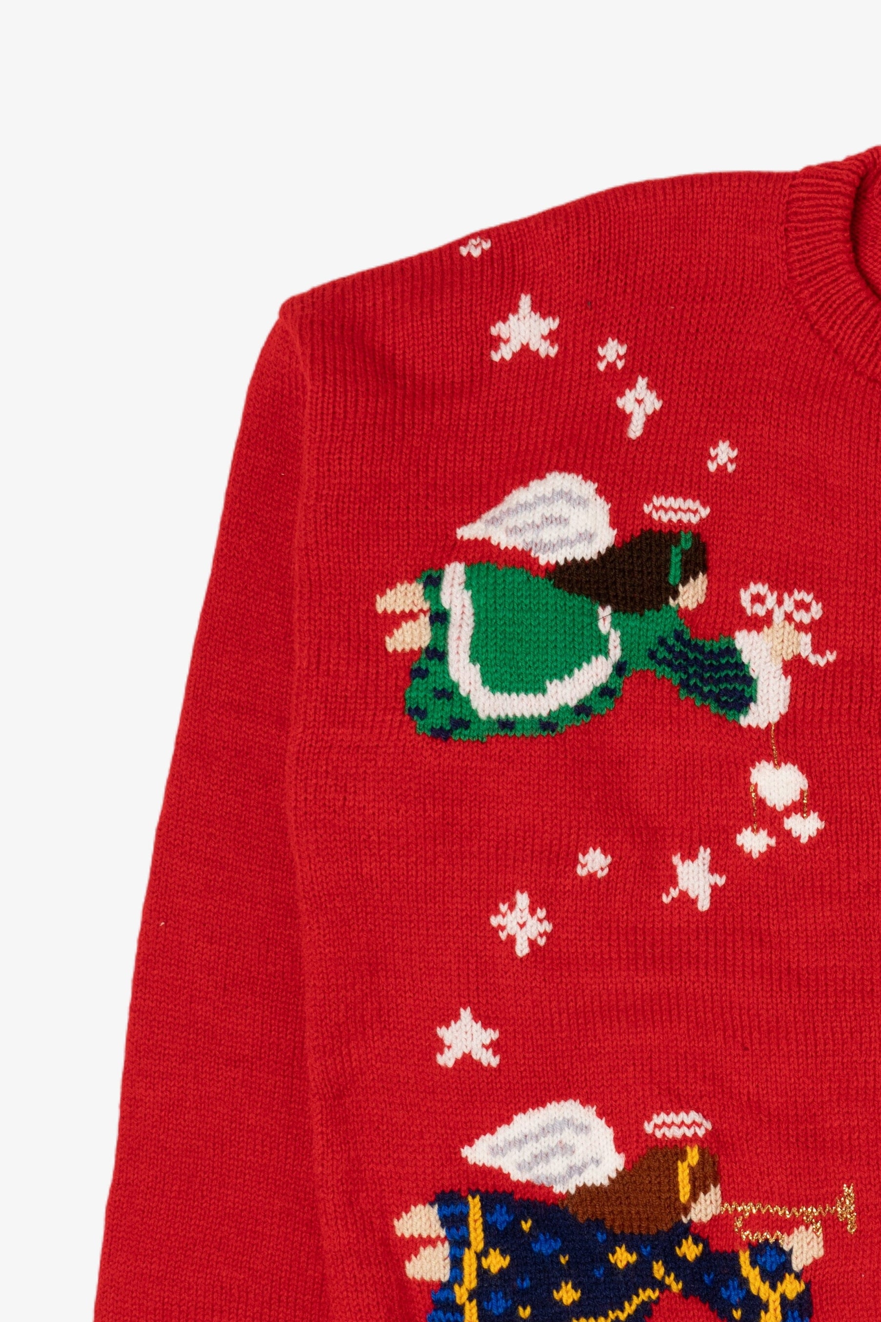 Vintage Red Angels Ugly Christmas Cardigan (1990s)