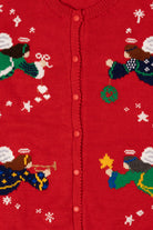 Vintage Red Angels Ugly Christmas Cardigan (1990s)