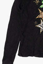 Vintage Y2k Lightweight Kikit Animal Print Stars Ugly Christmas Pullover (2000s)