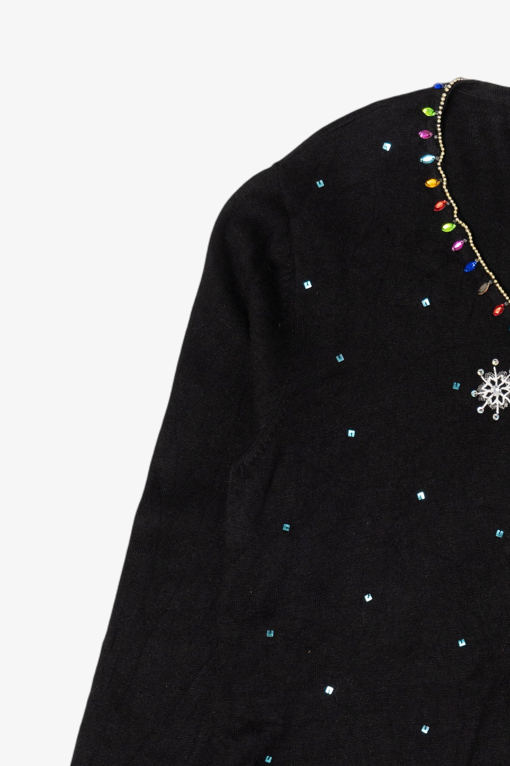 Vintage Y2k Lightweight Jack B. Quick Cowboy Boots Ugly Christmas Cardigan (2000s)