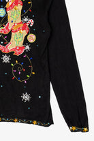 Vintage Y2k Lightweight Jack B. Quick Cowboy Boots Ugly Christmas Cardigan (2000s)