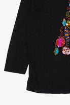 Vintage Black Lucia Burns Ornament Tree Ugly Christmas Pullover (2000s)