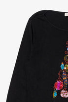 Vintage Black Lucia Burns Ornament Tree Ugly Christmas Pullover (2000s)