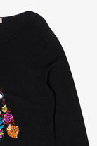 Vintage Black Lucia Burns Ornament Tree Ugly Christmas Pullover (2000s)