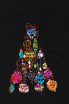 Vintage Black Lucia Burns Ornament Tree Ugly Christmas Pullover (2000s)