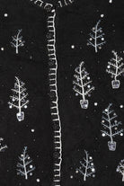 Vintage Black Basic Editions Trees Ugly Christmas Cardigan (1990s)