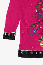 Vintage Pink B.P Design Tree Ugly Christmas Pullover (2000s)