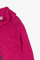 Vintage Pink B.P Design Tree Ugly Christmas Pullover (2000s)