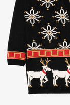 Vintage Black Modiano Reindeer Ugly Christmas Cardigan (1980s)