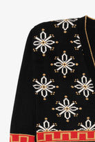 Vintage Black Modiano Reindeer Ugly Christmas Cardigan (1980s)