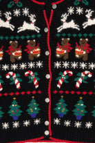 Vintage Black Charter Club Ugly Christmas Cardigan