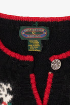 Vintage Black Charter Club Ugly Christmas Cardigan