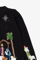 Vintage Black Nativity Scene Ugly Christmas Cardigan (2000s)