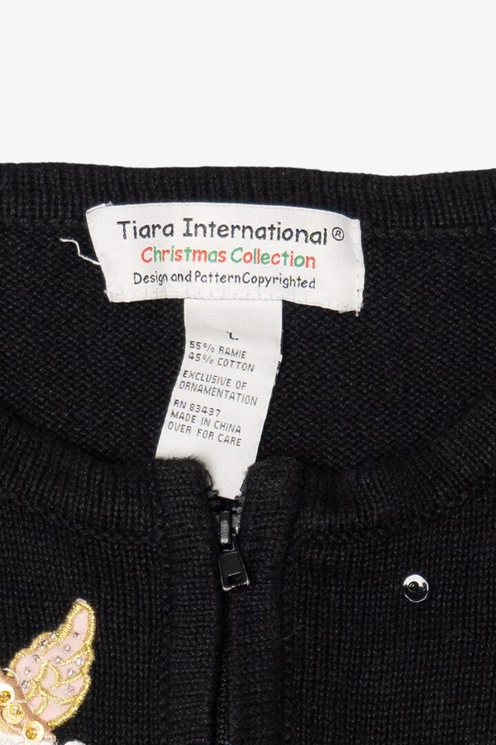 Vintage Black Nativity Scene Ugly Christmas Cardigan (2000s)