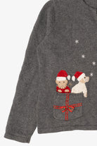Vintage Crazy Horse Dogs Ugly Christmas Cardigan (2000s)