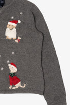 Vintage Crazy Horse Dogs Ugly Christmas Cardigan (2000s)