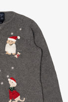 Vintage Crazy Horse Dogs Ugly Christmas Cardigan (2000s)