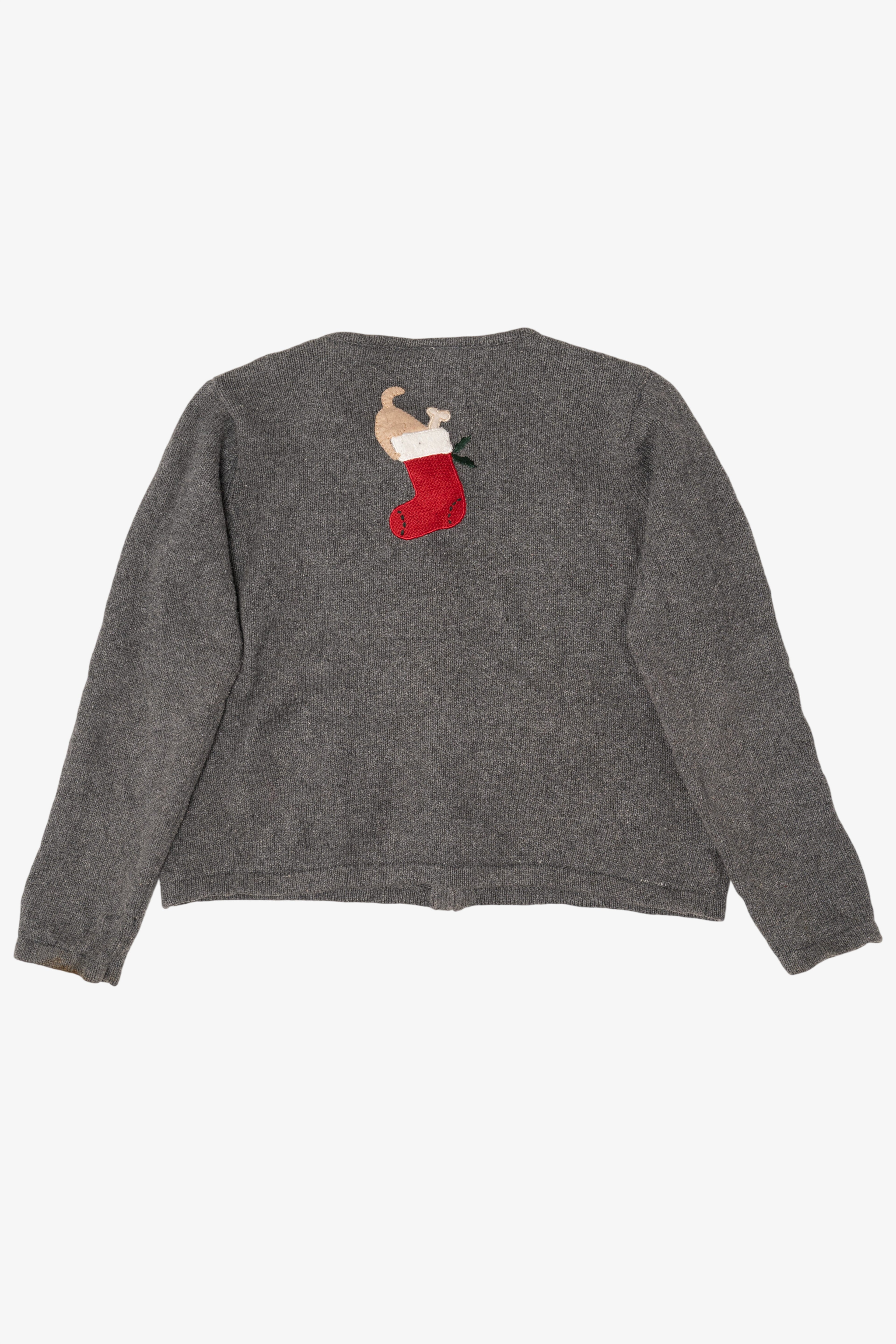 Vintage Crazy Horse Dogs Ugly Christmas Cardigan (2000s)