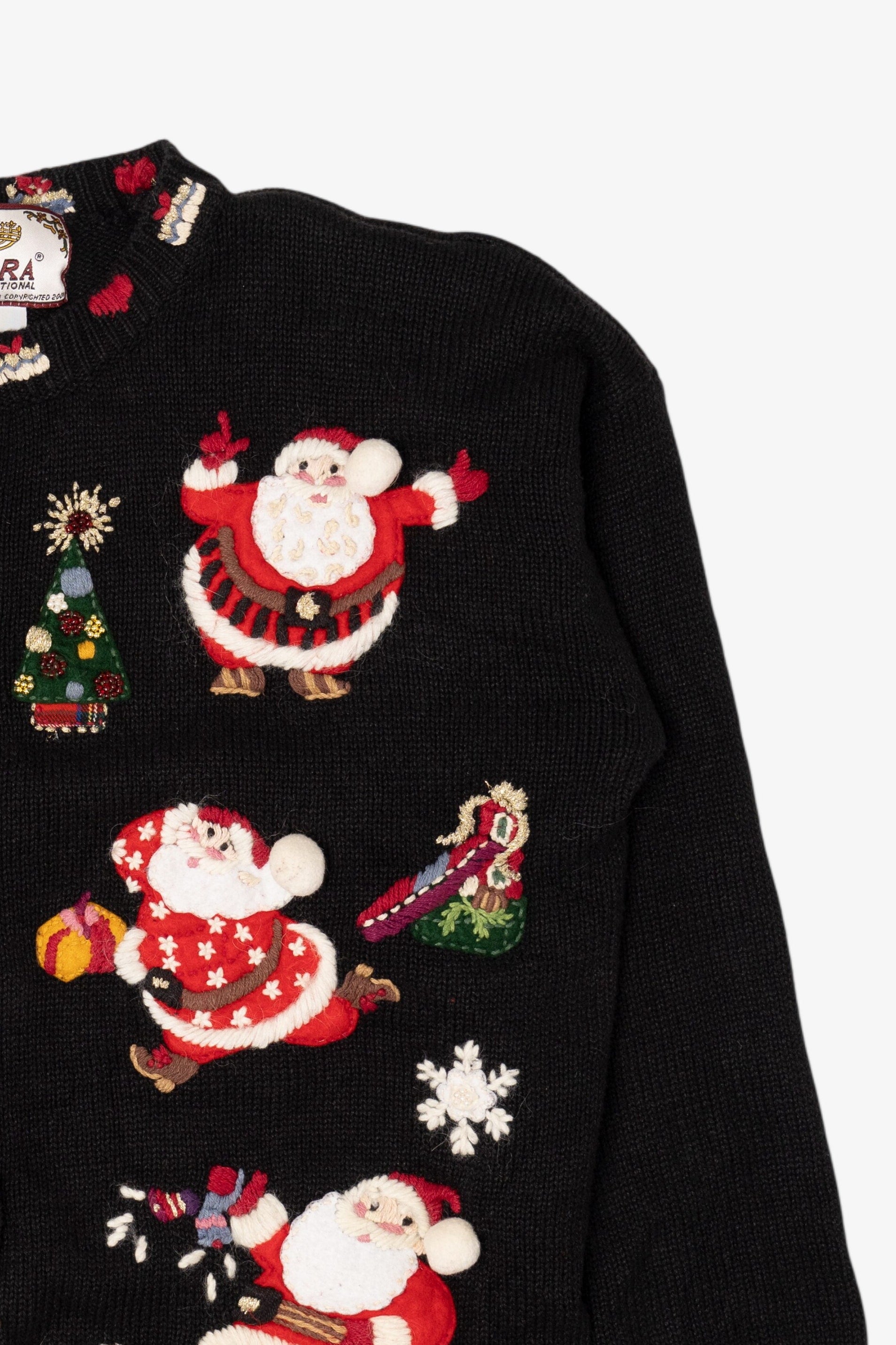 Vintage Tiara International Santa Ugly Christmas Cardigan (2000s)