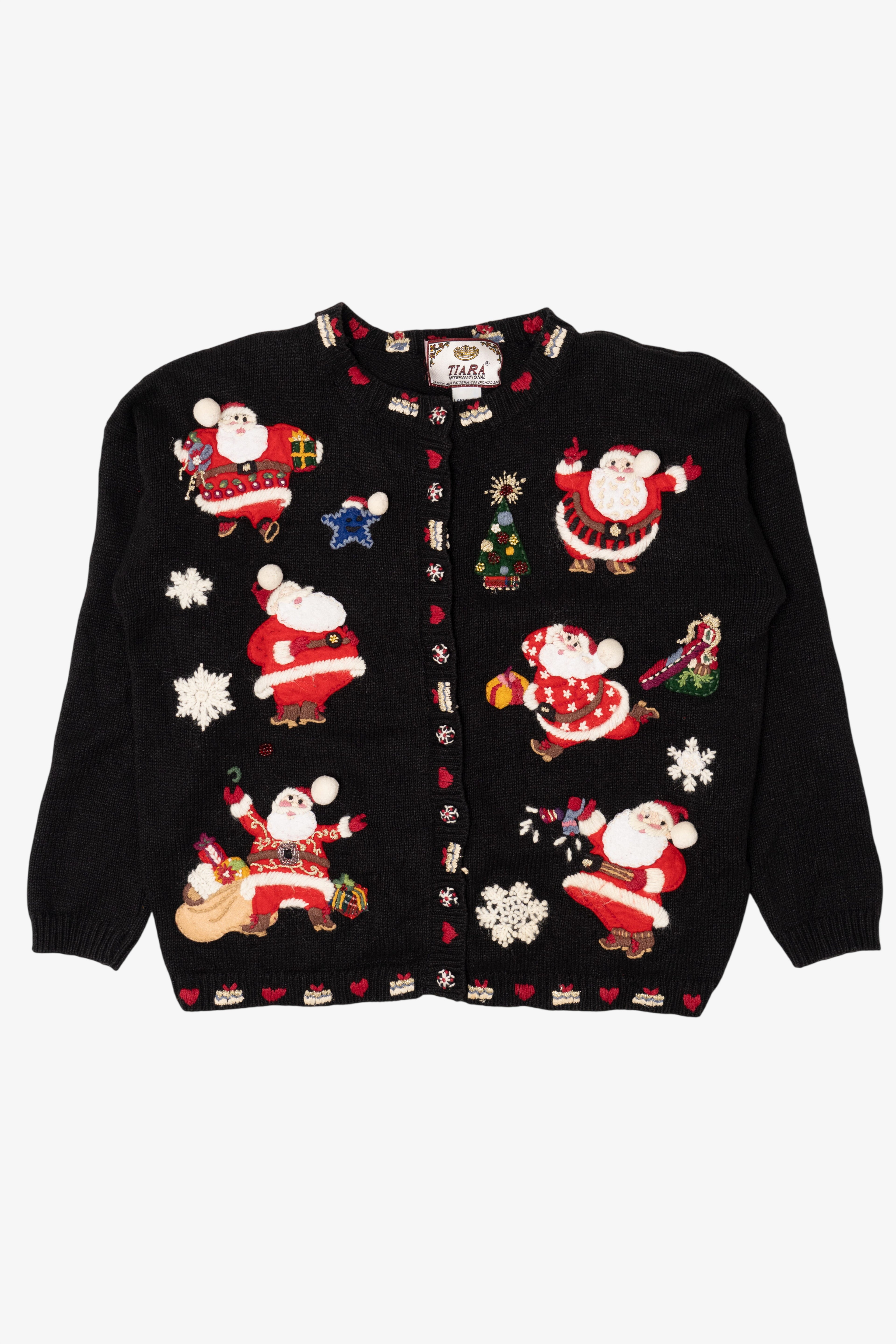 Vintage Tiara International Santa Ugly Christmas Cardigan (2000s)