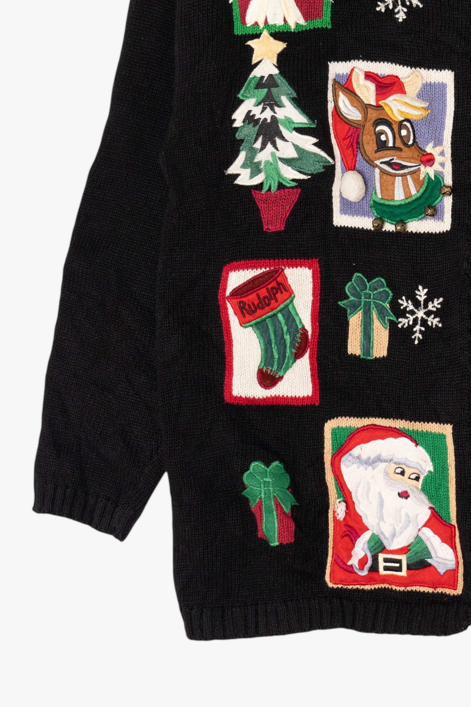 Vintage Yarn Works Rudolph Ugly Christmas Cardigan (1990s)