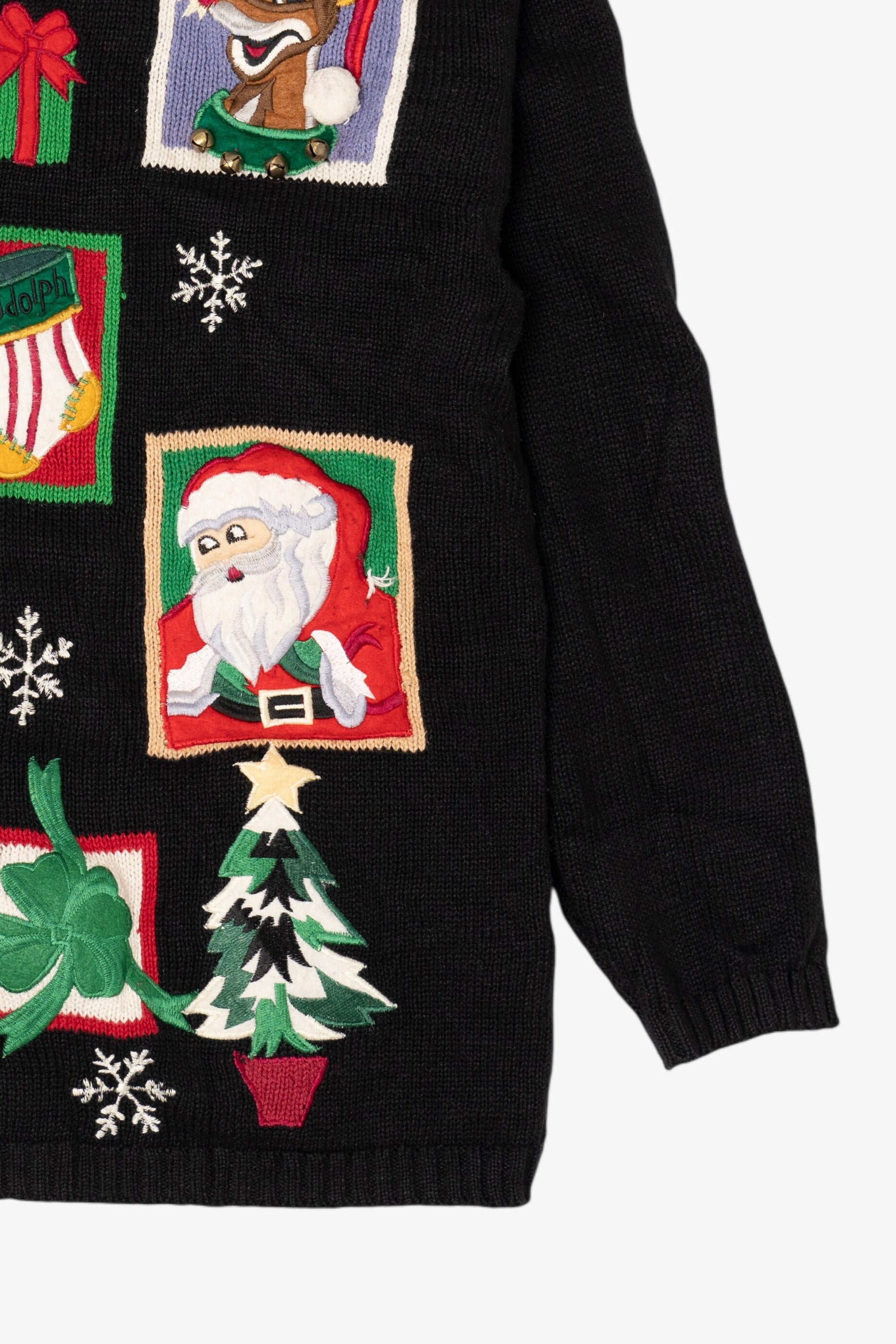 Vintage Yarn Works Rudolph Ugly Christmas Cardigan (1990s)