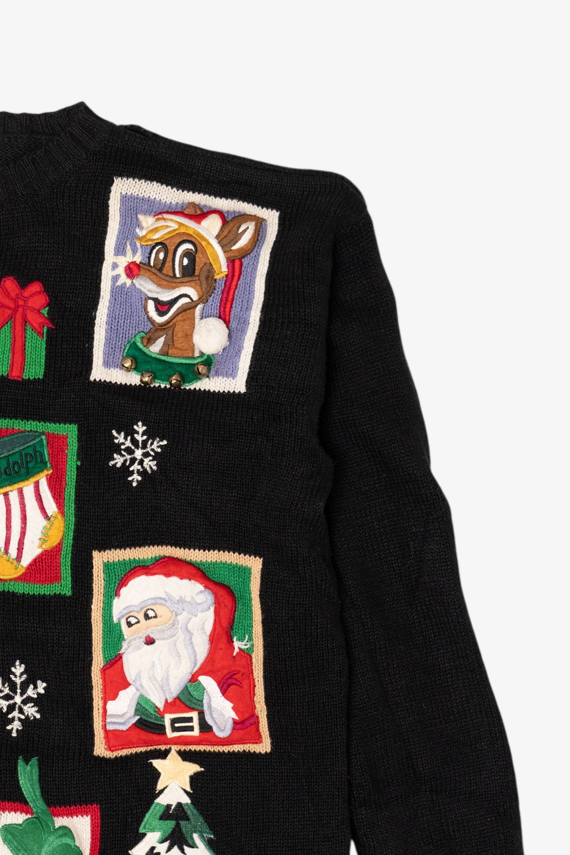 Vintage Yarn Works Rudolph Ugly Christmas Cardigan (1990s)