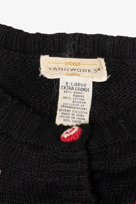 Vintage Yarn Works Rudolph Ugly Christmas Cardigan (1990s)