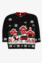 Vintage Fox Hollow Sleigh Ride Ugly Christmas Sweater (1990s)