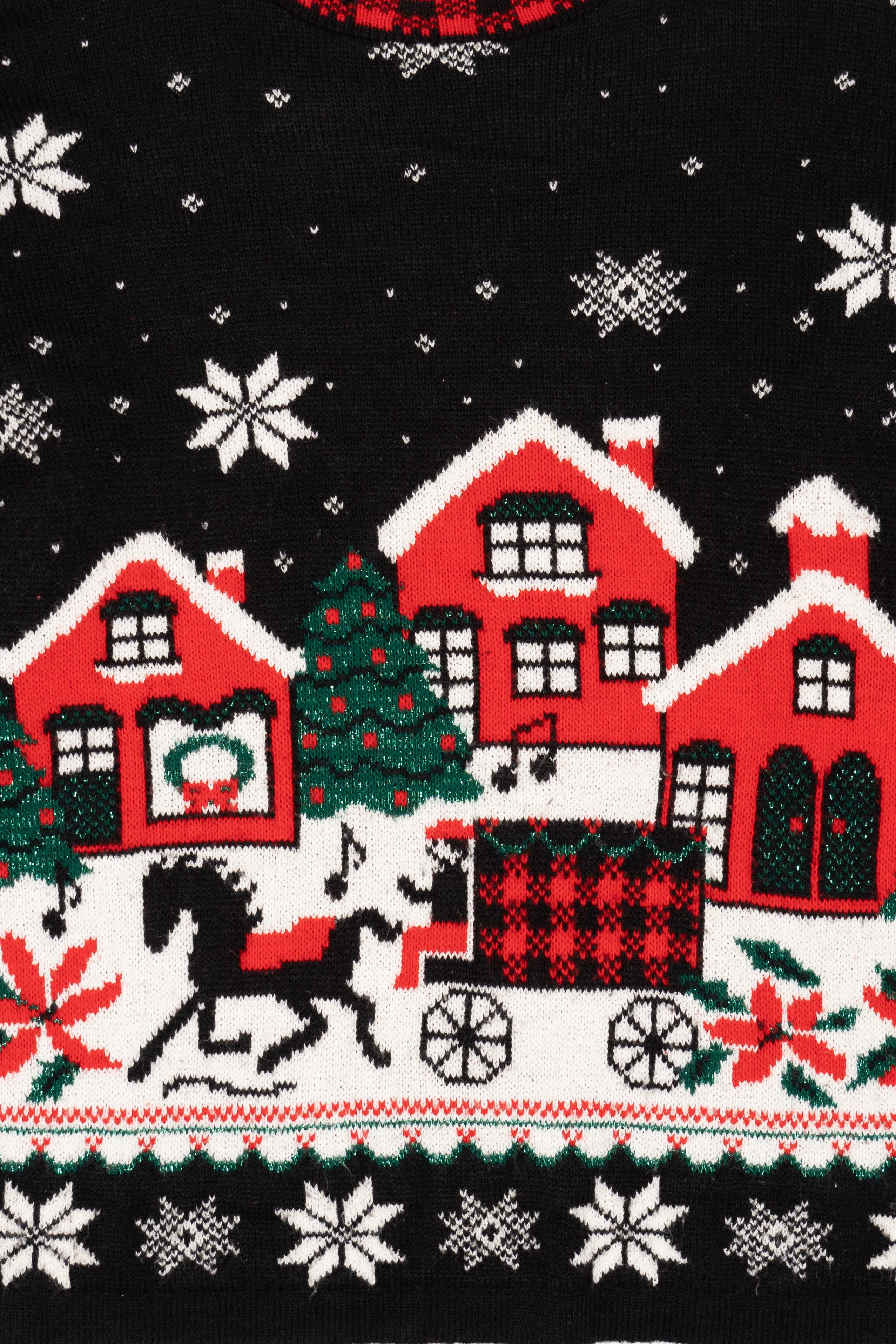 Vintage Fox Hollow Sleigh Ride Ugly Christmas Sweater (1990s)