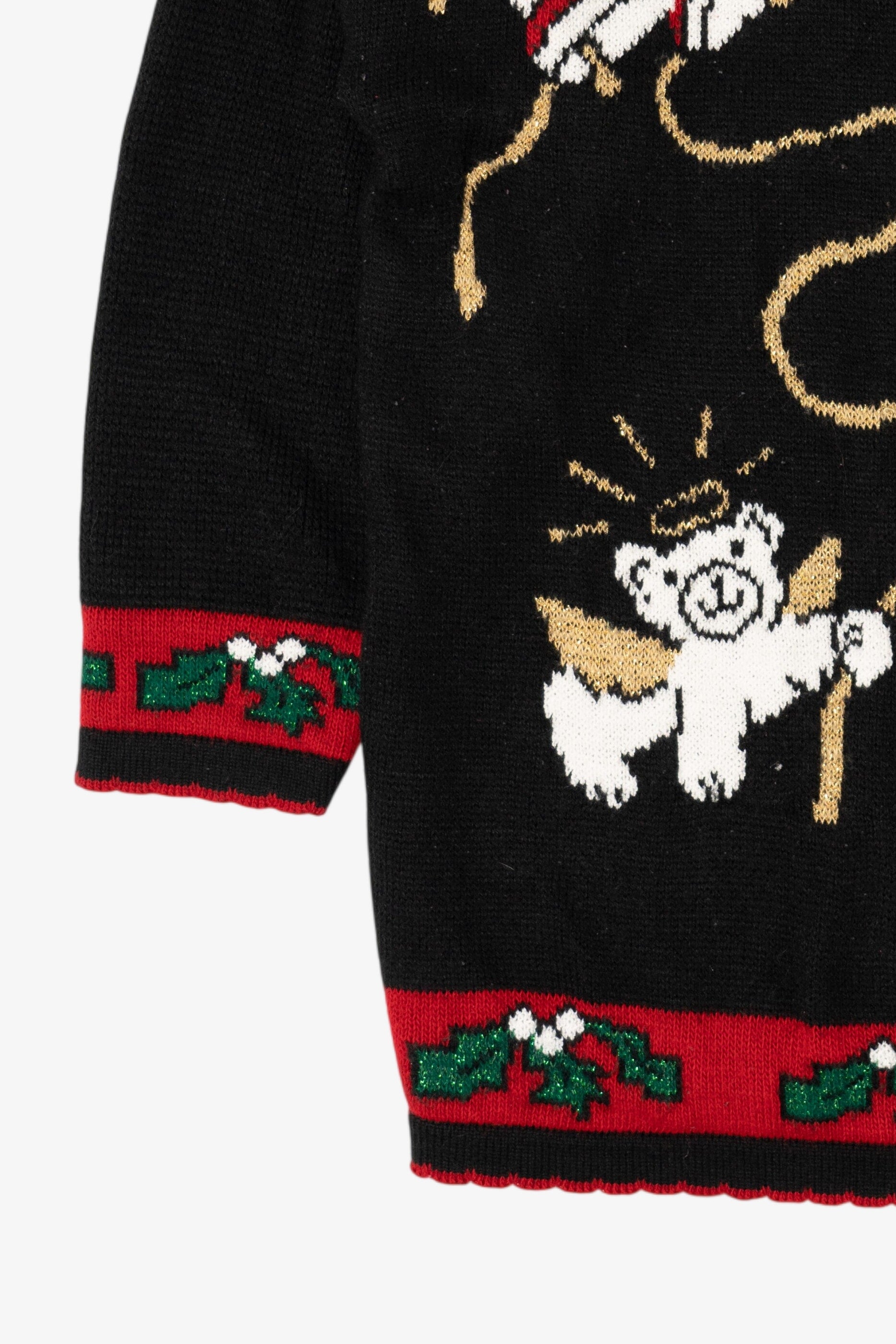Vintage Holiday Time Angel Bears Ugly Christmas Sweater (1990s)