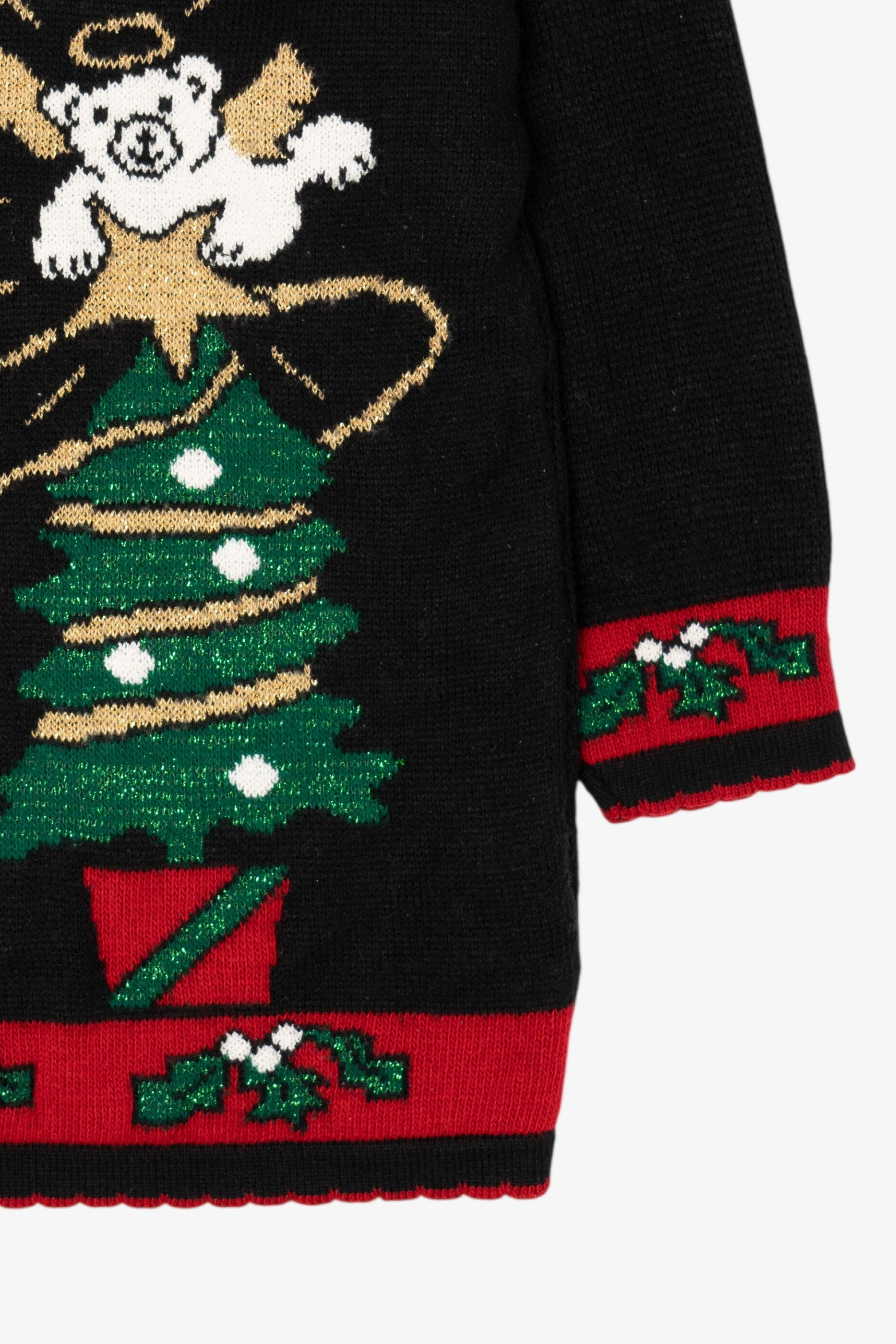 Vintage Holiday Time Angel Bears Ugly Christmas Sweater (1990s)