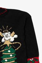 Vintage Holiday Time Angel Bears Ugly Christmas Sweater (1990s)
