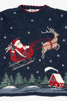 Vintage Nutcracker Santa Ugly Christmas Sweater (1990s)