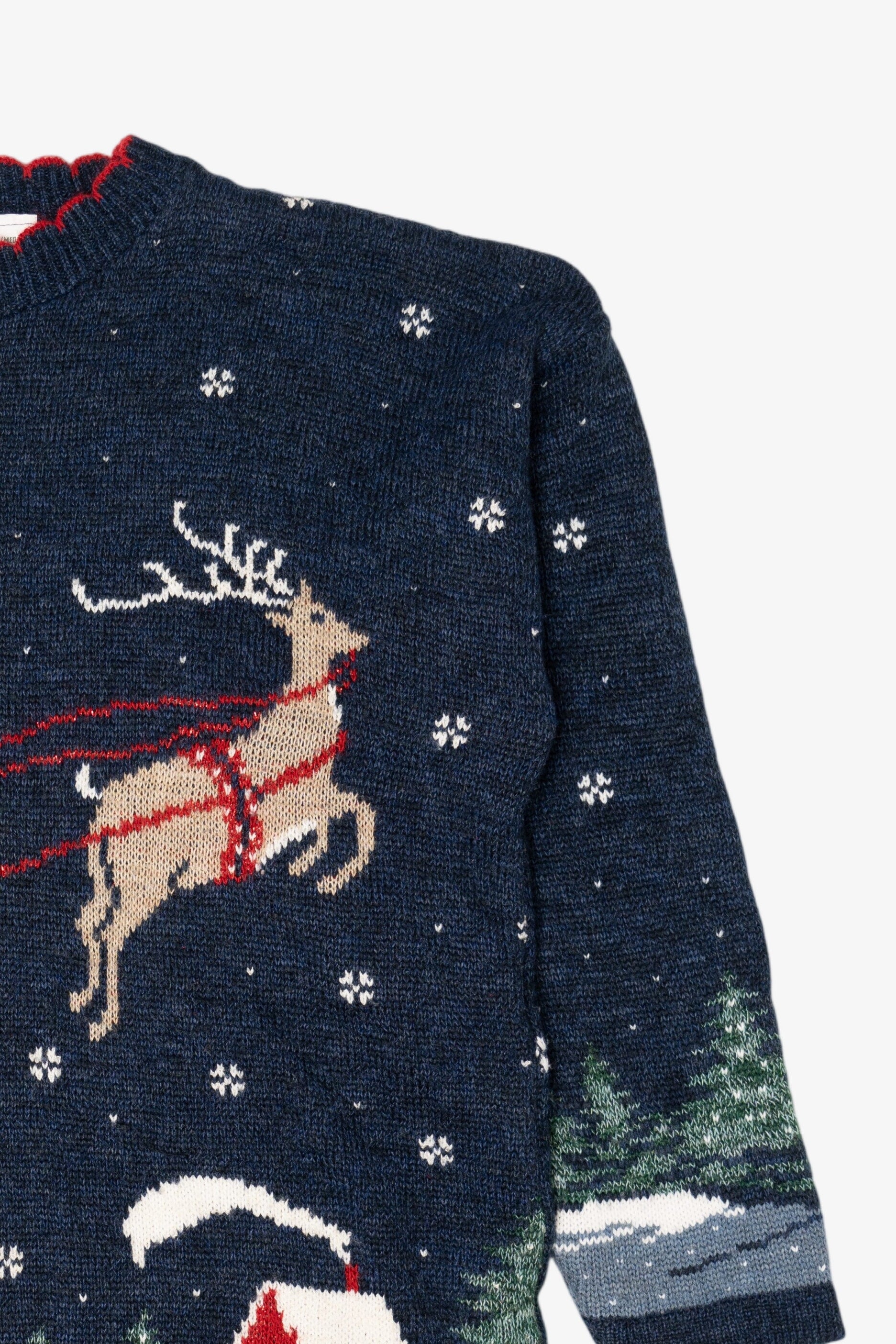 Vintage Nutcracker Santa Ugly Christmas Sweater (1990s)