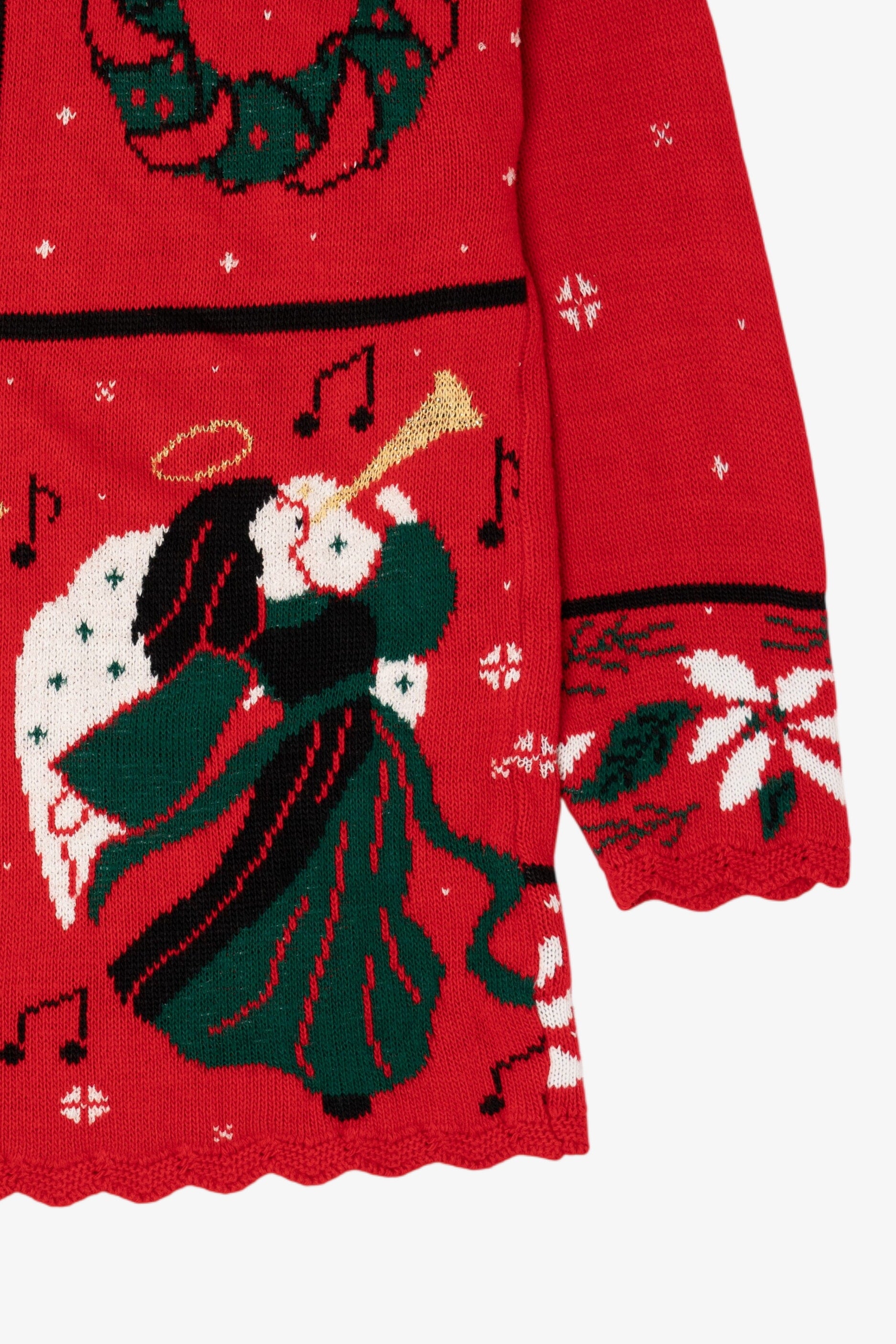 Vintage Red Classic Elements Ugly Christmas Sweater (1990s)